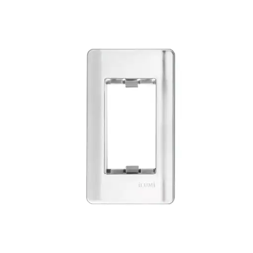 Placa Retangular para Tomada 1 Posto com Suporte Branca Slim Ilumi