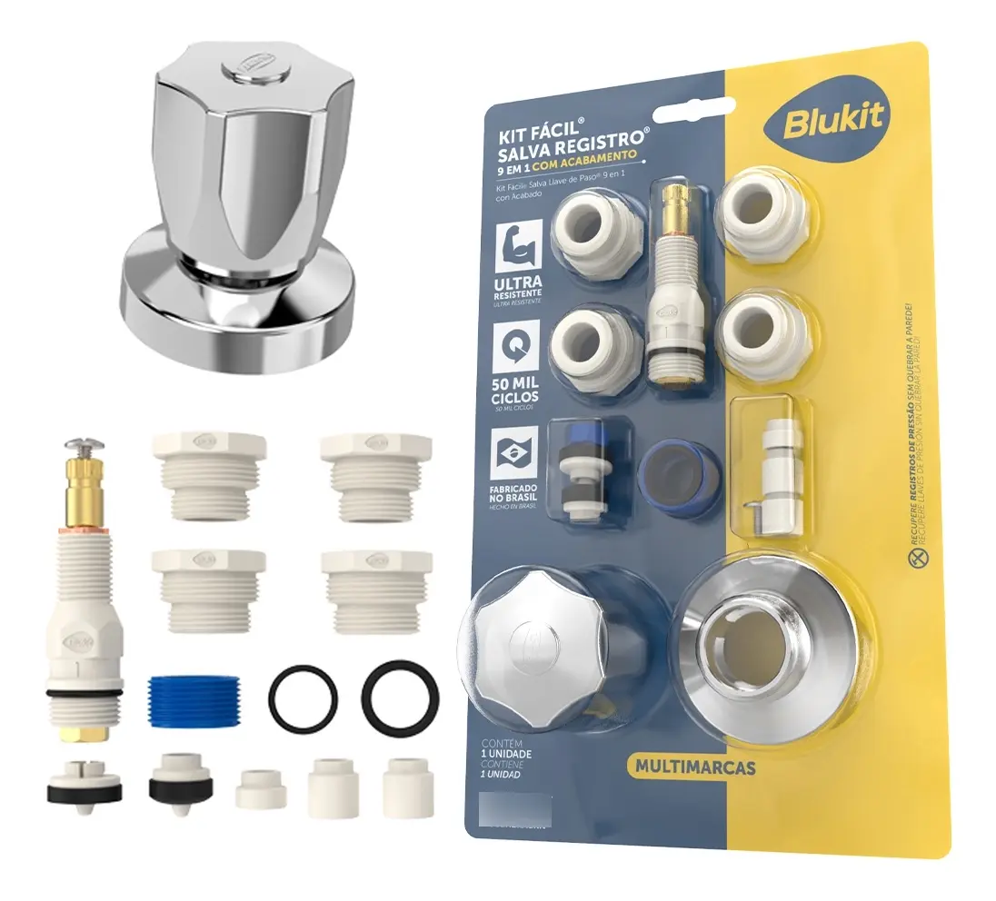 Kit Salva Registro 9 Em 1 Acabamento C-50 Multimarcas Blukit