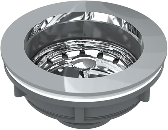 Válvula de Escoamento para Pia Americana com aba Inox - 4.1/2" BLUKIT