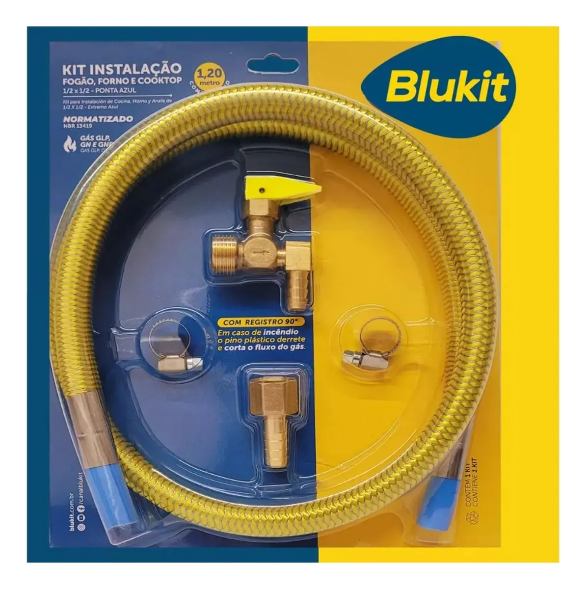 Kit Instalação Cooktop Fogão Forno 1,20m Blukit