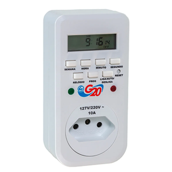 Temporizador Digital Bivolt G20 10A 28 Progrmas