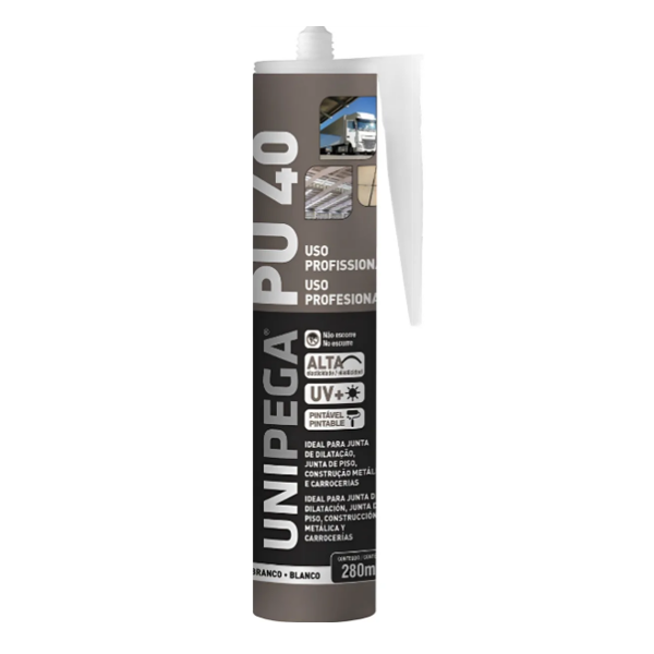 Adesivo Cola Pu 40 Branco Selante De Poliuretano 280ml Unipega