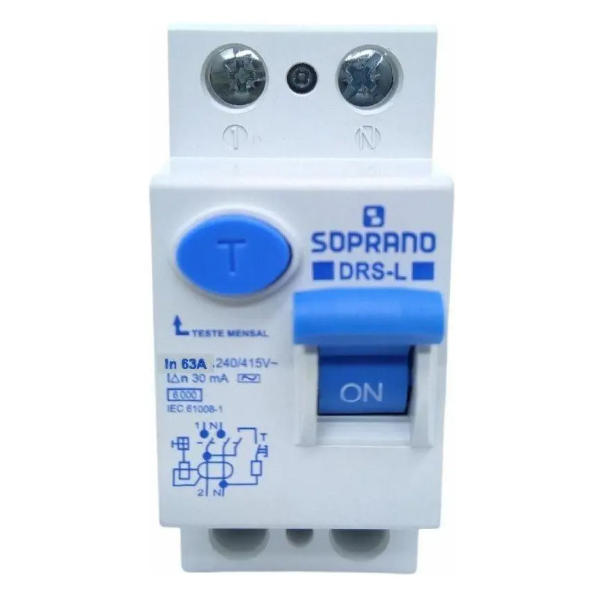 Interruptor Diferencial Drs-l Bipolar 63a Soprano