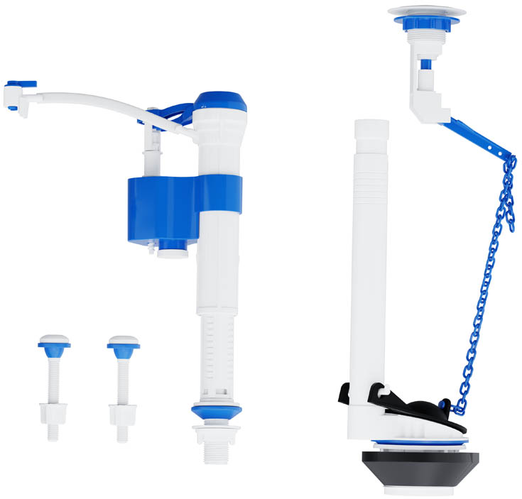 Kit completo para caixa acoplada com acionador superior branco