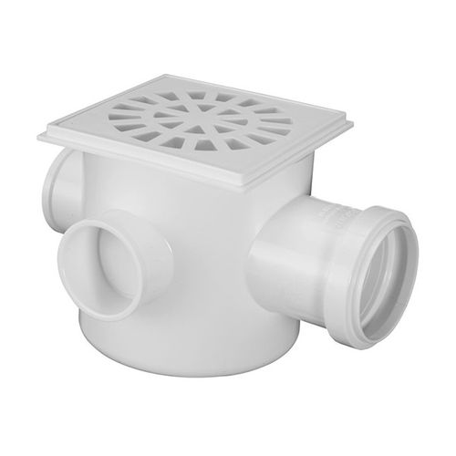 Caixa sifonada quadrada 100x100x50mm Branco