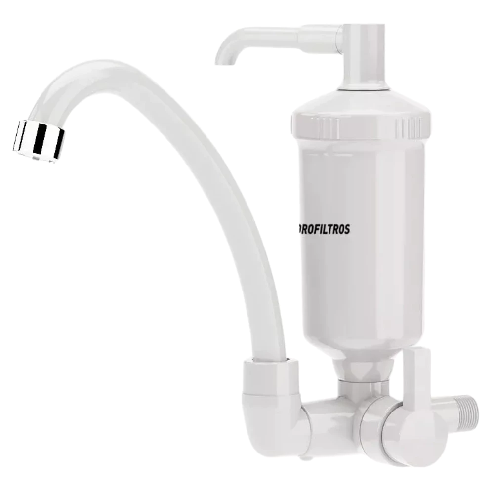 Torneira com Purificador de Água POP Branco para Parede