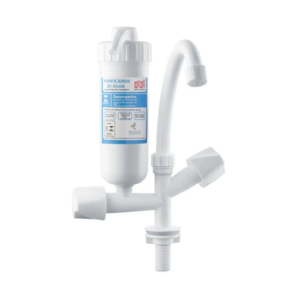 Purificador de Água Branco Com Filtro Giro Cozinha Mesa Herc Plus