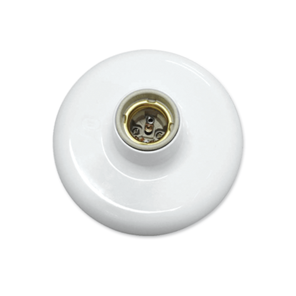 Plafon 100W 250V com Receptáculo de Porcelana branco
